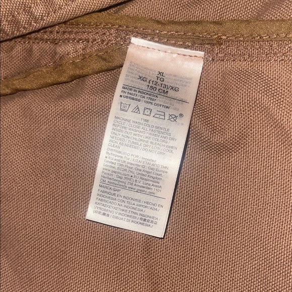 GAP Kids Tan Field Jacket with Brown Collar size XL cargo pockets in the front. - Picture 4 of 12